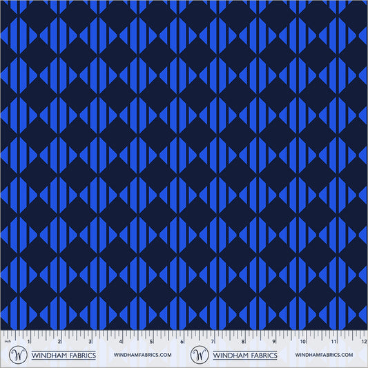Checker in Deep Blue quilting fabric, part of the Annabel's Blenders fabric collection by Annabel Wrigley (SKU: 55382-20)
