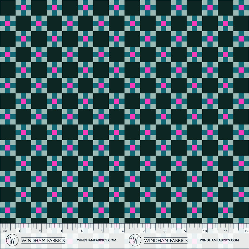 Picnic in Mint Ash quilting fabric, part of the Annabel's Blenders fabric collection by Annabel Wrigley (SKU: 55383-12)