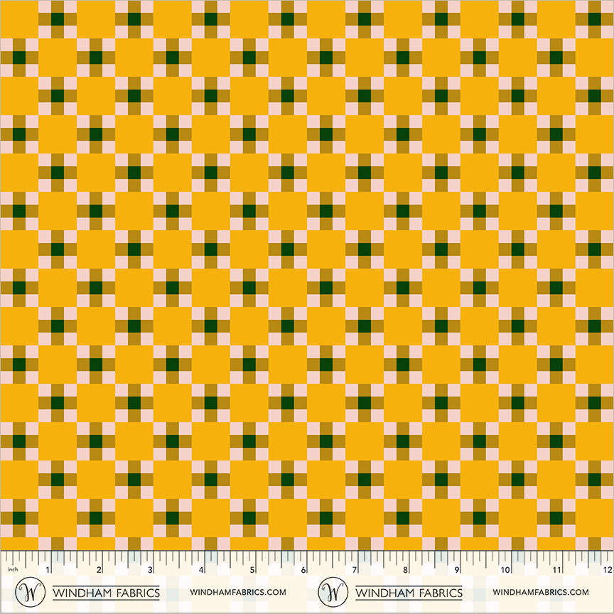 Picnic in Soft Gold quilting fabric, part of the Annabel's Blenders fabric collection by Annabel Wrigley (SKU: 55383-3)