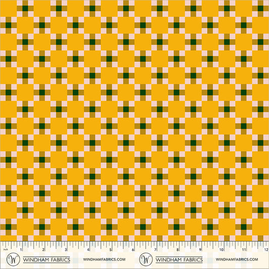 Picnic in Soft Gold quilting fabric, part of the Annabel's Blenders fabric collection by Annabel Wrigley (SKU: 55383-3)