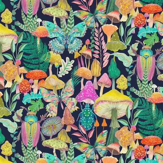 Canvas & Co - Forest Magic in Midnight - Jacqueline De Jonge - 55541DC-1 - Half Yard (Preorder)