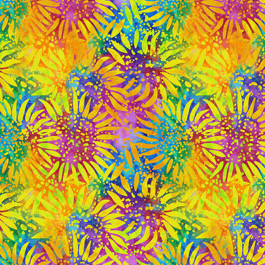 Canvas & Co - Sunflowers in Rainbow Splash - Sally Kelly - 55546DC-1 - Half Yard (Preorder)