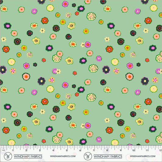 Beads in Pool quilting fabric, part of the Boat Race fabric collection by Heather Ross (SKU: 55603D-7 Pool)