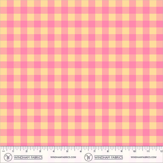 Picnic Little in Peony quilting fabric, part of the Boat Race fabric collection by Heather Ross (SKU: 55608D-15 Peony)