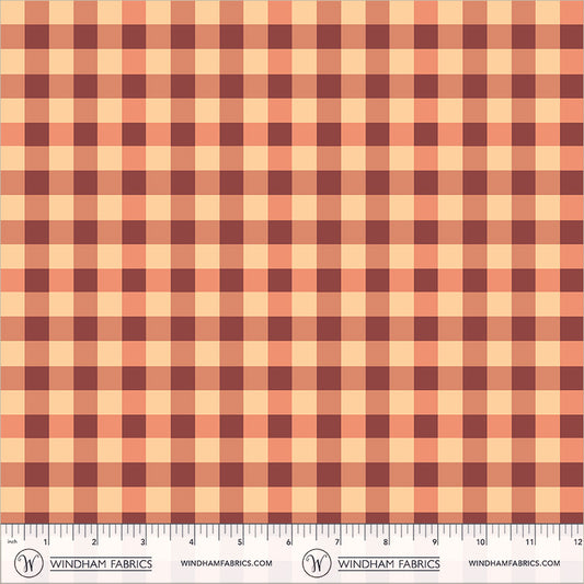Picnic Little in Wood quilting fabric, part of the Boat Race fabric collection by Heather Ross (SKU: 55608D-19 Wood)