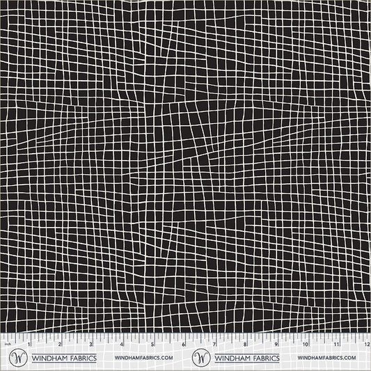 Check in Black quilting fabric, part of the Electric Rainbow fabric collection by Deborah Fisher (SKU: 55658-12)