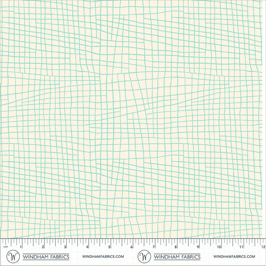 Check in Sky quilting fabric, part of the Electric Rainbow fabric collection by Deborah Fisher (SKU: 55658-14)