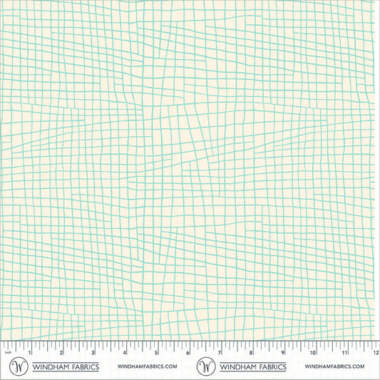 Check in Sky quilting fabric, part of the Electric Rainbow fabric collection by Deborah Fisher (SKU: 55658-14)