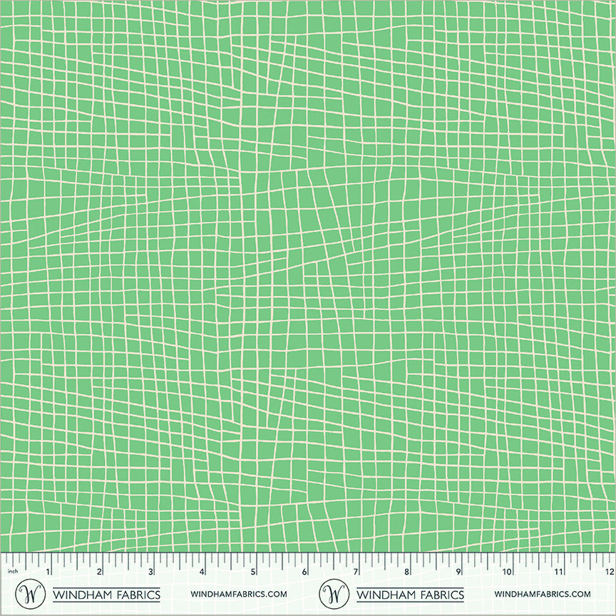 Check in Jade quilting fabric, part of the Electric Rainbow fabric collection by Deborah Fisher (SKU: 55658-9)