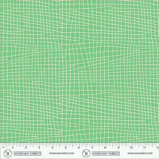 Check in Jade quilting fabric, part of the Electric Rainbow fabric collection by Deborah Fisher (SKU: 55658-9)