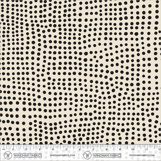 Dot in Cream quilting fabric, part of the Electric Rainbow fabric collection by Deborah Fisher (SKU: 55659-10)