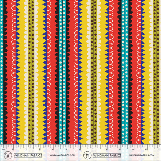 Boundless Binding in Multi quilting fabric, part of the Electric Rainbow fabric collection by Deborah Fisher (SKU: 55660-X)