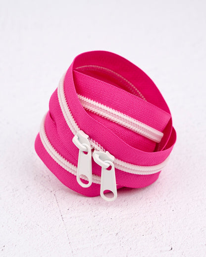 Acid Pink - Handbag Zipper - Renaissance Ribbons
