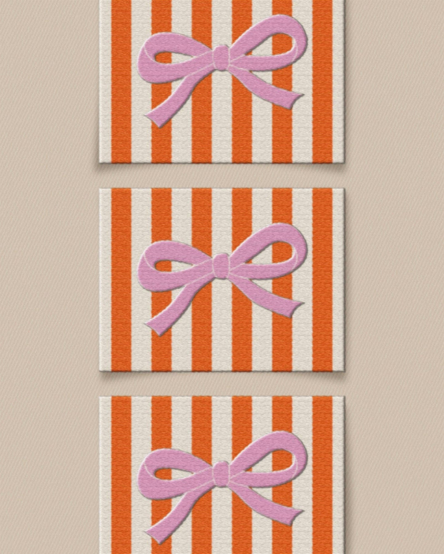 Pink Bow Large Garment Labels: Set of 6