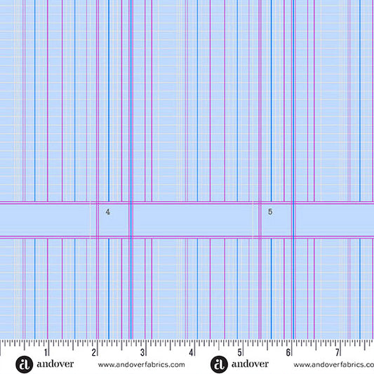Ledger Forget Me Not quilting fabric, part of the Sun Print 202 fabric collection by Alison Glass (SKU: A-10049-B)