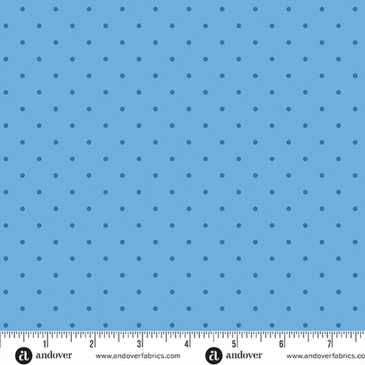 Simply Spot Denim quilting fabric, part of the Simply Spot fabric collection by Andover Fabrics (SKU: A-10237-B)