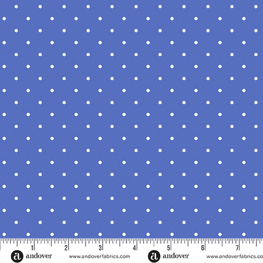 Simply Spot Royal quilting fabric, part of the Simply Spot fabric collection by Andover Fabrics (SKU: A-10237-B1)