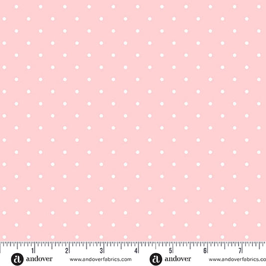 Simply Spot Soft Pink quilting fabric, part of the Simply Spot fabric collection by Andover Fabrics (SKU: A-10237-E)