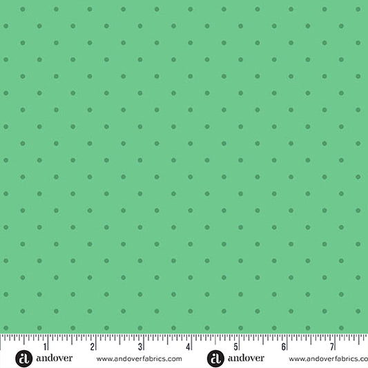 Simply Spot Light Green quilting fabric, part of the Simply Spot fabric collection by Andover Fabrics (SKU: A-10237-G1)