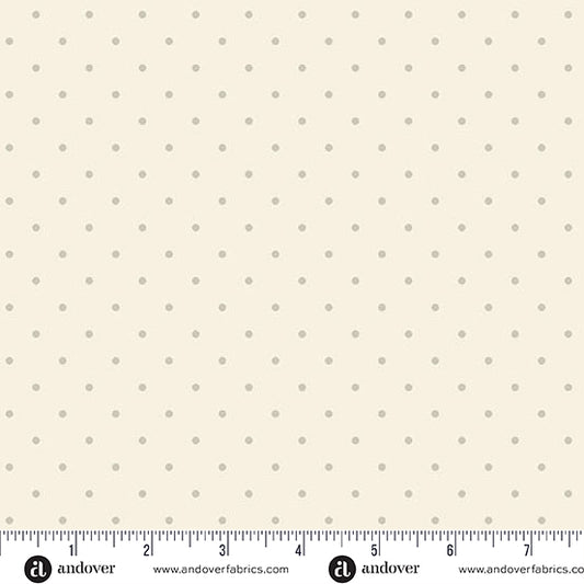 Simply Spot Cream quilting fabric, part of the Simply Spot fabric collection by Andover Fabrics (SKU: A-10237-L1)