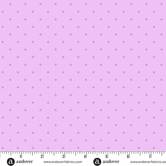 Simply Spot Lilac quilting fabric, part of the Simply Spot fabric collection by Andover Fabrics (SKU: A-10237-LP)