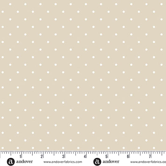 Simply Spot Tan quilting fabric, part of the Simply Spot fabric collection by Andover Fabrics (SKU: A-10237-N)