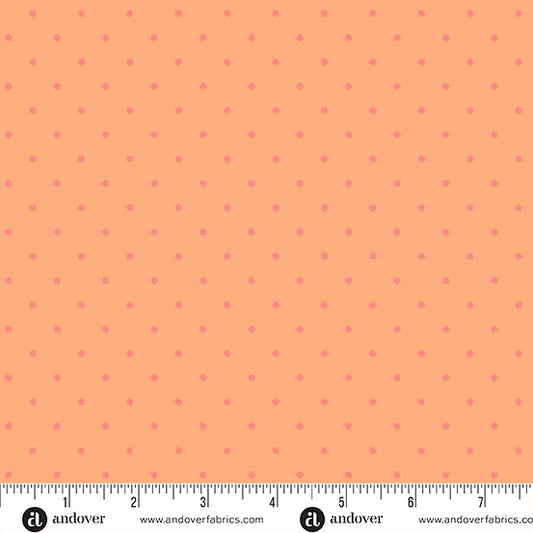Simply Spot Mango quilting fabric, part of the Simply Spot fabric collection by Andover Fabrics (SKU: A-10237-O)