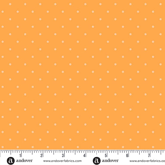 Simply Spot Orange quilting fabric, part of the Simply Spot fabric collection by Andover Fabrics (SKU: A-10237-O1)