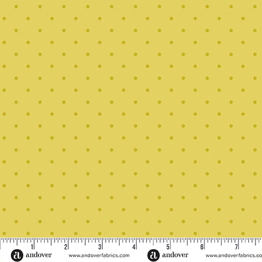 Simply Spot Kiwi quilting fabric, part of the Simply Spot fabric collection by Andover Fabrics (SKU: A-10237-V)