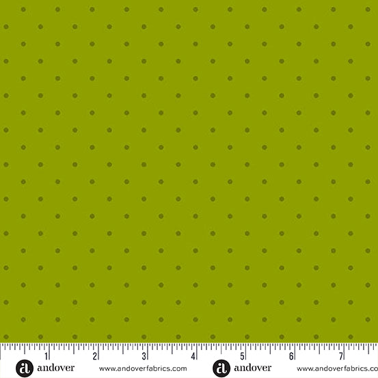 Simply Spot Olive quilting fabric, part of the Simply Spot fabric collection by Andover Fabrics (SKU: A-10237-V2)