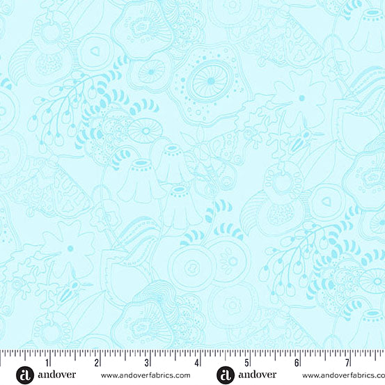 Tangle Lighter Pool quilting fabric, part of the Color Camp fabric collection by Alison Glass (SKU: A-10420-B)