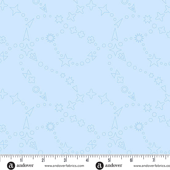 Trailmap Lighter Cobalt quilting fabric, part of the Color Camp fabric collection by Alison Glass (SKU: A-10421-B)