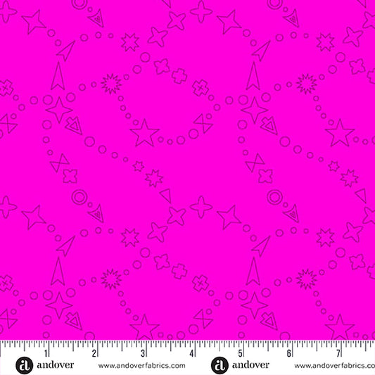 Trailmap Peony quilting fabric, part of the Color Camp fabric collection by Alison Glass (SKU: A-10421-E)