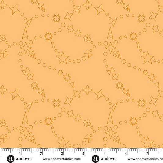 Trailmap Light Maple quilting fabric, part of the Color Map fabric collection by Alison Glass (SKU: A-10421-O)