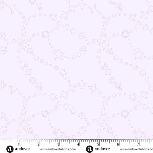 Trailmap Lightest Pansy quilting fabric, part of the Color Camp fabric collection by Alison Glass (SKU: A-10421-P)