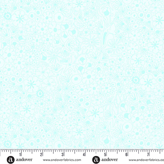 Shallows Lightest Aqua quilting fabric, part of the Color Camp fabric collection by Alison Glass (SKU: A-10422-B)