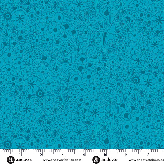 Shallows Peacock quilting fabric, part of the Color Camp fabric collection by Alison Glass (SKU: A-10422-T)