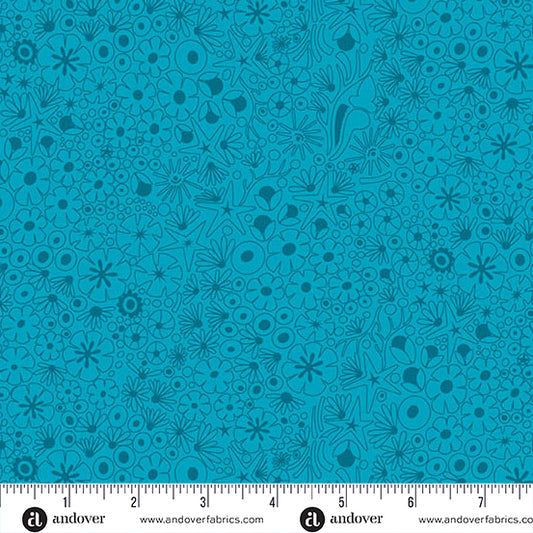 Shallows Peacock quilting fabric, part of the Color Camp fabric collection by Alison Glass (SKU: A-10422-T)