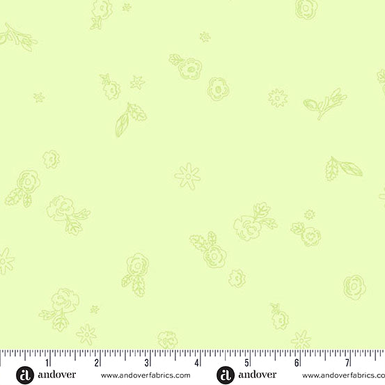 Sprig Lighter Grass quilting fabric, part of the Color Camp fabric collection by Alison Glass (SKU: A-10425-G)