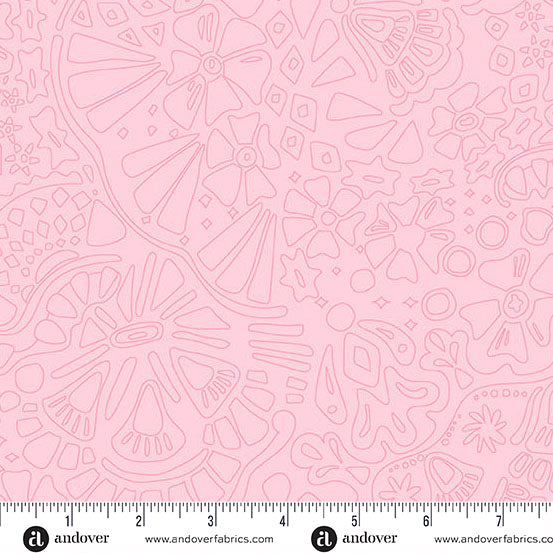 Veil Lighter Strawberry quilting fabric, part of the Color Camp fabric collection by Alison Glass (SKU: A-10426-E)