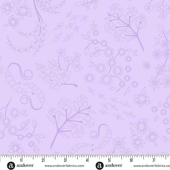 Nestled Lighter Pansy quilting fabric, part of the Color Camp fabric collection by Alison Glass (SKU: A-10427-P)