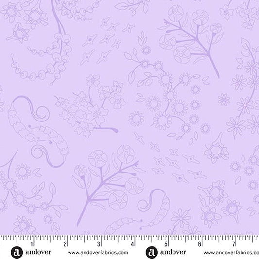 Nestled Lighter Pansy quilting fabric, part of the Color Camp fabric collection by Alison Glass (SKU: A-10427-P)