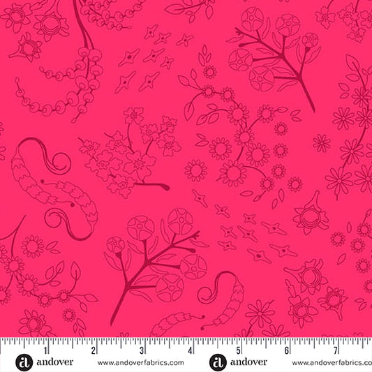Nestled Ruby quilting fabric, part of the Color Camp fabric collection by Alison Glass (SKU: A-10427-R1)