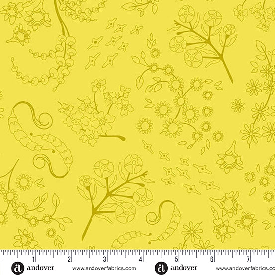 Nestled Light Lichen quilting fabric, part of the Color Camp fabric collection by Alison Glass (SKU: A-10427-Y)
