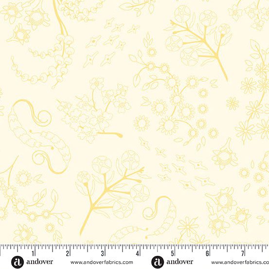 Nestled Lightest Honey quilting fabric, part of the Color Camp fabric collection by Alison Glass (SKU: A-10427-Y1)