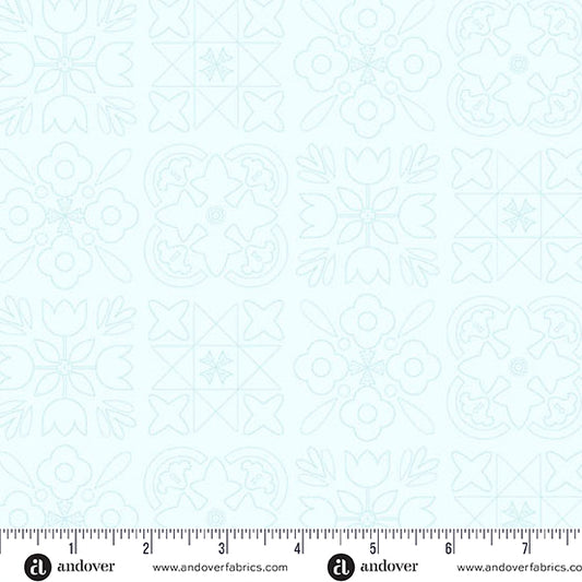 Bandana Lightest Pool quilting fabric, part of the Color Camp fabric collection by Alison Glass (SKU: A-10428-LB)