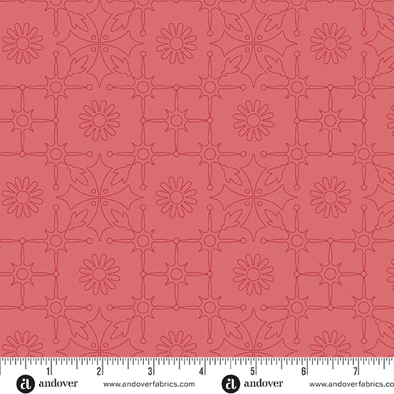 Leatherwork Muted Ruby quilting fabric, part of the Color Camp fabric collection by Alison Glass (SKU: A-10429-R)