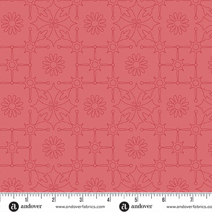Leatherwork Muted Ruby quilting fabric, part of the Color Camp fabric collection by Alison Glass (SKU: A-10429-R)