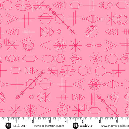 GameDay Light Strawberry quilting fabric, part of the Color Camp fabric collection by Alison Glass (SKU: A-10430-E)