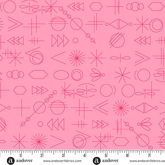 GameDay Light Strawberry quilting fabric, part of the Color Camp fabric collection by Alison Glass (SKU: A-10430-E)